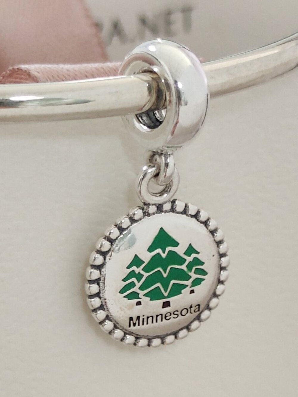Pandora Minnesota Exclusive Dangle Charm Bracelet Pendant S925 Silver with box